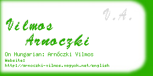 vilmos arnoczki business card